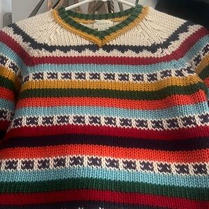 Gucci cable knit multicolored sweater